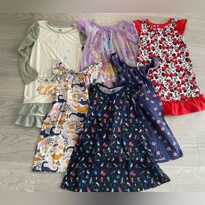 Set‎ of 6 Disney Parks & Old Navy Girls Nightgowns Small & 6T - Grogu Minnie